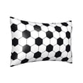 thumbnail image 2 of KLL Soccer Ball Pattern Silk Pillowcase for Hair and Skin Standard Size 20"X 30" Soft Breathable Pillow Covers for Sleeping, 2 of 8