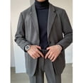 thumbnail image 1 of Traje holgado de tela de lana, traje de hombre grueso, moderno, atractivo, informal, traje pequeño, traje de dos piezas, 1 of 5