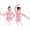 Pink, variant on Kids Competition Wear Rhinestone Plume Latin Dance Dress Competitions Gymnastics Mock Neck Apparel Pink 6