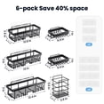 thumbnail image 5 of Torio Metal Wall Mount Adhesive Shower Caddy, Black, 6 Count, 5 of 7