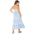thumbnail image 5 of Celebrity Pink Women's Sleeveless Lace Trim Tiered Maxi Dress, Sizes XS-XXXL, 5 of 7
