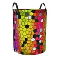 thumbnail image 2 of Easygdp Colorful Tie Dye Stained Glass 1 Large Dirty Clothes Hamper, Lightweight Storage Basket, Household Laundry Bag with Handle - Small, 2 of 8