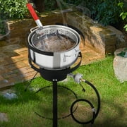 Ktaxon Propane Outdoor Fryer Fish Frying/Boiling Turkey Fryer Pot 10QT