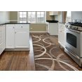thumbnail image 1 of Rugshop Modern Wavy Circles Design Runner Rug 2' x 10' Brown, 1 of 2