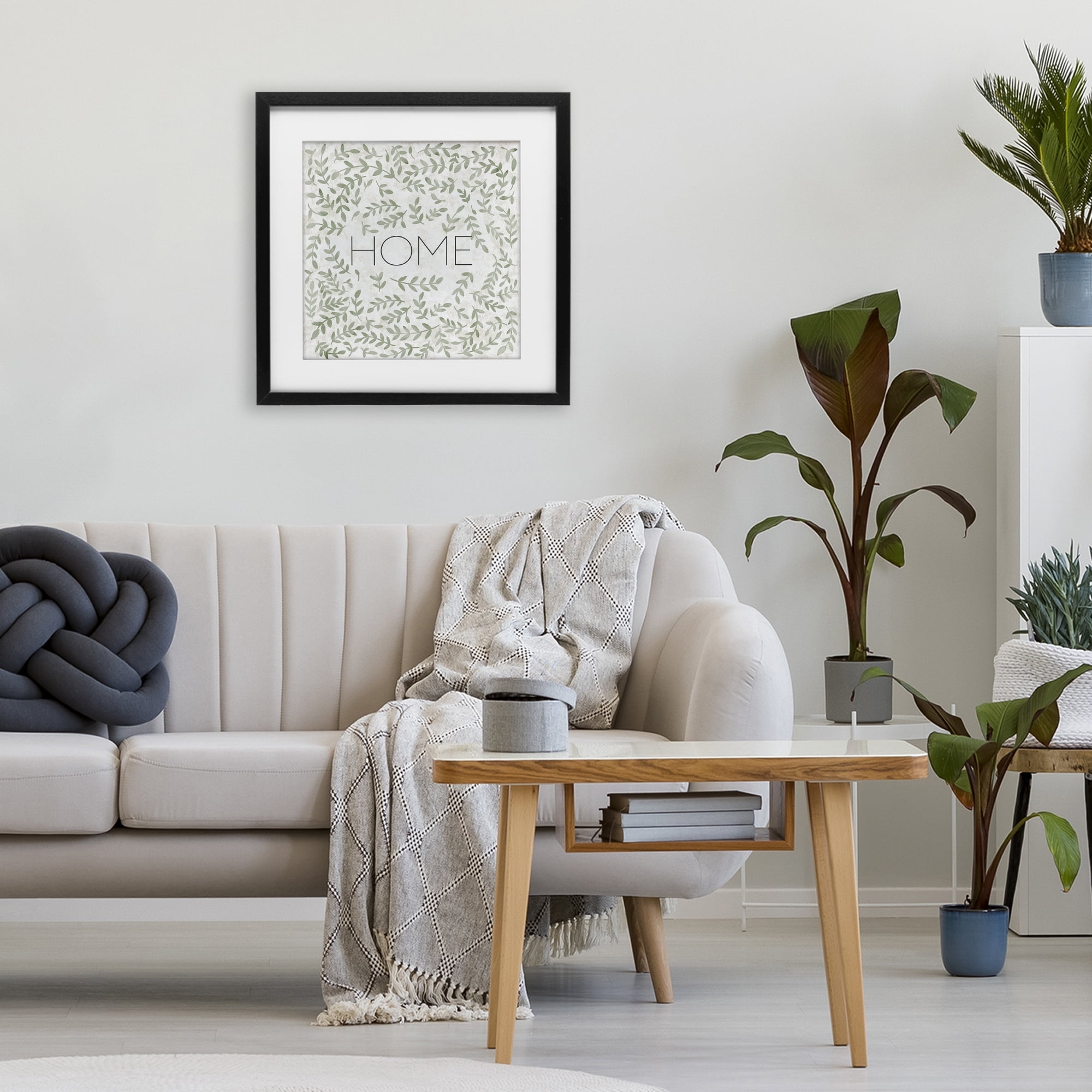 Stupell Industries Curved Ivy Sprigs Greenery Black Framed Print Under Glass, design by SD Graphics Studio