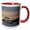 Red/White, variant on 3drose, Argentina. Tierra Del Fuego. Cruise Ship Going Through the Channel., 11oz Two-tone Yellow Mug