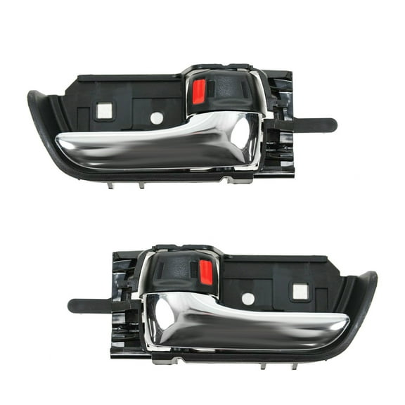 Chrome & Black Interior Inside Door Handle Pair Set of 2 for 04-09 Toyota Prius DHA30268