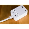 thumbnail image 6 of GE Pro 2-Outlet 2-USB 12ft. Extension Cord, Surge Protector, 32089, 6 of 8