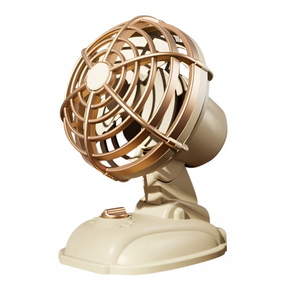 HIBIBUD Mini Classic Vintage Fan | Retro Metal Air Circulator with Original Base for Desk & Bedside | 2 Speeds, Desk Fan for Bedroom, Home, Office