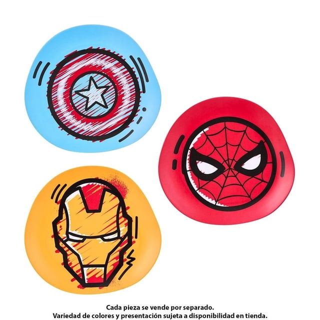 Plato Disney Avengers con Silueta Divertida de Melamina para Alimentos