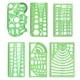 thumbnail image 1 of Conjunto de plantillas de dibujo Regla Plantillas de bricolaje para estudiantes Herramienta de dibujo circular, 1 of 5