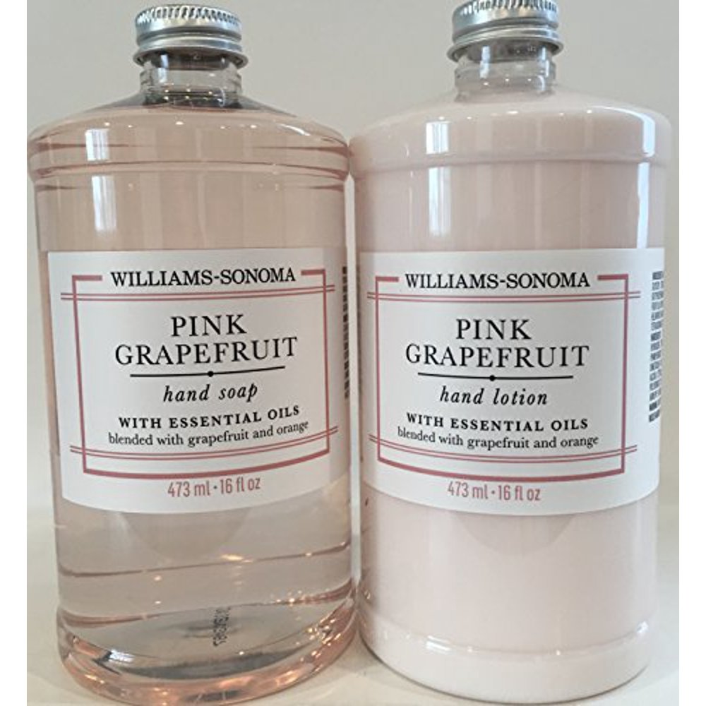 WilliamsSonoma Hand Lotion and Hand Soap Duo Pink Grapefruit 16 Fl Oz