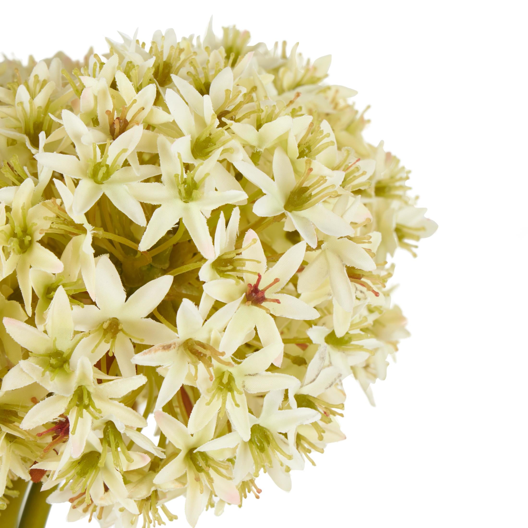 31" Plastic Floral Tall Allium Artificial Flower Stem, by DecMode (8 Count)