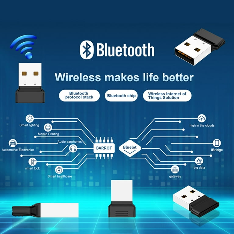 USB Bluetooth 5.0 Adapter Wireless Dongle Speed for Pc Windows 10 11  Computer UK
