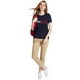 thumbnail image 2 of Camiseta Tommy Hilfiger para mujer, corte regular, logotipo bordado, 2 of 5