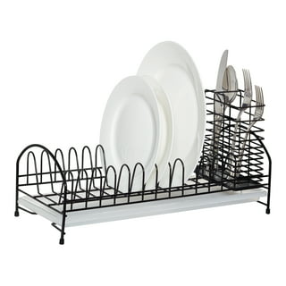 Rubbermaid Dish Drying Rack with Drainboard, Raven Grey, 2-Piece Set