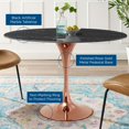 thumbnail image 5 of Dining Table, Oval, Artificial Marble, Metal Steel, Rose Gold Black, Modern Contemporary Urban Design, Kitchen Room Cafe Bistro Restaurant Hospitality, 5 of 6