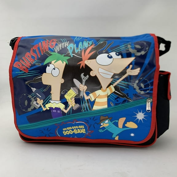 Messenger Bag - Phineas and Ferb - Bursting With Plans New School Bag 606206