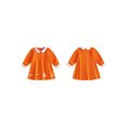 thumbnail image 2 of RUINIXCW Toddler Girl Orange Halloween Dress with Pumpkin  Ghost Applique Long Sleeve Swing Dress for Trick or Treat Party, 2 of 8