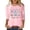 A120 Pink, variant on Womens 3/4 Ester Shirts Cute Bunny Graphic Tees Crew Neck Holiday Casual Blouse Tops Pink M