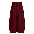 thumbnail image 5 of Sewkxo Barrel Sweatpants Girls 2026 Fashion Casual Baggy Y2K Drawstring Elastic Waisted Wide Leg Lounge Comfy Pants with Pockets,Wine 130, 5 of 5