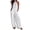 White, variant on JULMCOMO Jumpsuits for Women Halter Sleeveless Comfy Baggy Overalls Wide Leg Pleated Casual Vacation Summer Jumpsuits Army Green L