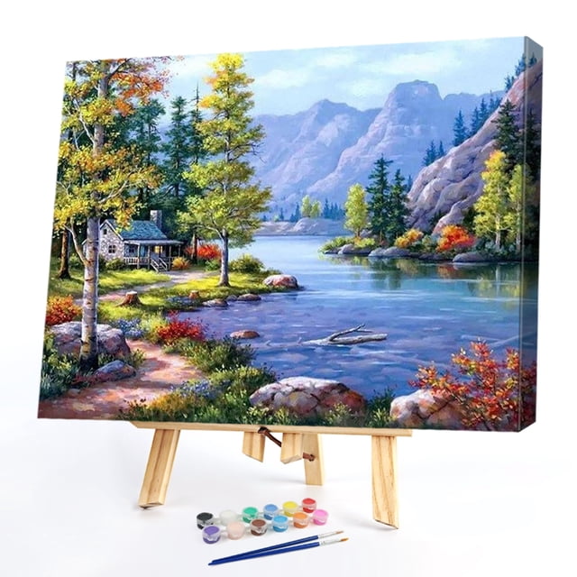 Cuadros Decorativos Paisaje 50x40cm pintura DIY por números imagen artística sobre lienzo (M339) Sywqhk Nuevos Originales
