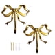 thumbnail image 1 of Decoración de pared navideña Ganchos de nudo de lazo dorado Ganchos de pared de lazo de latón Colgador de puerta Ganchos para toallas Ganchos de abrigo de latón Decorativos, 1 of 5