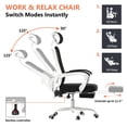 thumbnail image 6 of Pawverly Ergonomic Office Chair with Footrest, High Back Mesh Computer Desk Chair with Headrest and Adjustable Lumbar Support for Home Office, Black, 6 of 9