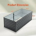 thumbnail image 2 of 6x3x2ft Metal Raised Garden Bed,Outdoor Rectangle Galvanized Raised Garden Bed Kit,Vegetable Boxes,Large Planter Raised Beds ,Outdoor Garden for Planting,Fruit,Herb,Black, 2 of 7
