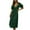 Army Green, variant on Womens Spring Dresses Women's Fashion Bohemian V-Neck Elastic Short Sleeve Solid Ankle-Length Dress Long formal Dress for Female Women Skater Dresses, Style 3990, Army Green XL