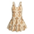 thumbnail image 6 of DISNIMO Giraffe Print Girls One Piece Swimsuits Sleeveless Swim Dress for Kids Girls Hawaiian Summer Swimwear with Skirt, 6 of 8