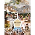 thumbnail image 5 of Yellow Tulip Table Cloth, Waterproof Tablecloth for Rectangle Tables, Vintage Spring Floral Retro Art Butterfly Wooden Reusable Washable Fabric Table Cover for Restaurant Kitchen Dining 54"x108", 5 of 9