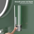 thumbnail image 3 of Matsuzay Dispensador Pared Baño Cocina 450ml Ducha Organizador Sin perforaciones Hogar Plástico Decoración Gel Contenedor Blanco Almacenamiento y organización del hogar Blanco, 3 of 6