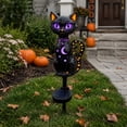 thumbnail image 5 of Halloween Solar Cat Stake Light with Purple LED Stars, Outdoor Garden Yard Decor, 5 of 9