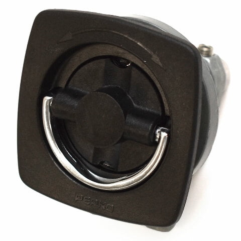 Perko Boat Non-Locking Latch 0932DP1BLK | Flush Mount 2 Inch Black