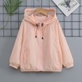 thumbnail image 5 of PureCasa Girls Windbreaker Hooded Jackets Lightweight Solid Color Zippered Hooded Casual Loose Jacket Sun Protection Top, 5 of 8
