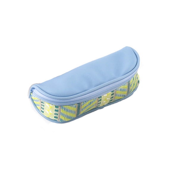 Minnieouse Bolsa de papelería para niños de gran capacidad, bolsas con cremallera de tela de maquillaje, estuche para lápices, oficina, universidad, Bolsas de maquillaje Azul 22.7*8.5*5.5 CM Minnieouse CE015508-03