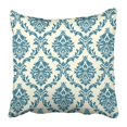 thumbnail image 1 of BOSDECO Rococo Floral Damask Pattern Rich Old Damascus Style Royal Victorian for Woman Leaf Pillowcase Pillow Cover 16x16 inch, 1 of 1