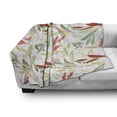 thumbnail image 2 of Leaf Soft Flannel Fleece Blanket, Abstract Faded Floral Images and Retro Patterns with Old Fashioned Traditional Texture, Cozy Plush for Indoor and Outdoor Use, 50" x 70", Multicolor, by Ambesonne, 2 of 5