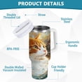 thumbnail image 4 of DIXRUYEE Steel Water Bottles Tumbler Creative Radiant Cat Pattern 40oz/30oz, 4 of 9