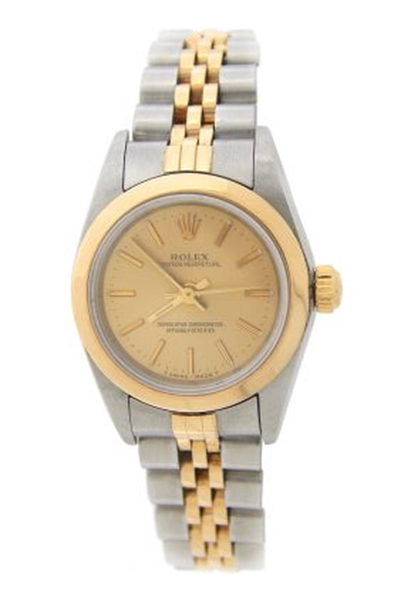 Pre-Owned Ladies Rolex Two-Tone 18K/SS Oyster Perpetual Champagne 76243