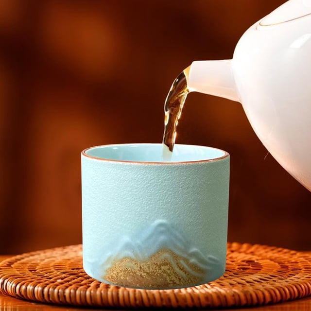 Taza de té de cerámica Macarena taza de café expreso Azul