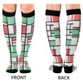 thumbnail image 4 of FORMRS Womens Knee High Socks Casual Long Thick Travel Daily Wear, 1 Pair, Red Abstract Geometric, 4 of 6