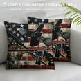 thumbnail image 3 of Autua Bear Guns Bird Graphic Decorative Cushion Throw Pillow Cover for Home Couch Living Room Sofa, High-Quality Pillowcase, 1PC 18x18in, 3 of 5