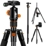 TARION Camera Tripod Monopod 61in with Panorama Ball Head Aluminium Travel Tripod for DSLR Mirrorless Cameras Support Macro Shots Counter Weight 13lb Payload Lightweight 16.9" Foldable Size