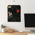 thumbnail image 4 of Wall Mounted File Organizer with 6 Pockets, Hanging Document Holder for Bills Receipts, Plastic Magazine Rack, No Drill Adhesive for Home Office, Black, 4 of 9