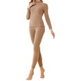 thumbnail image 4 of Tweang Thermal Base Layer Women Underwear Set Women Long Johns Thermal Set Cold Weather Clothes for Women Cold Weather Thermals for Women Long Underwear Khaki L-4XL, 4 of 5