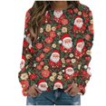 thumbnail image 2 of Chandails d'Hiver Grande Taille pour Femmes Mode Décontractée Col Rond Manches Longues Imprimé de Noël Sweat à Capuche Drôle, 2 of 5