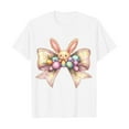 thumbnail image 1 of Camiseta de Cuello Redondo de Manga Corta de la Mujer, Top de Moda para Invierno Y Primavera Impresa de Navidad Casual 3/4, 1 of 7